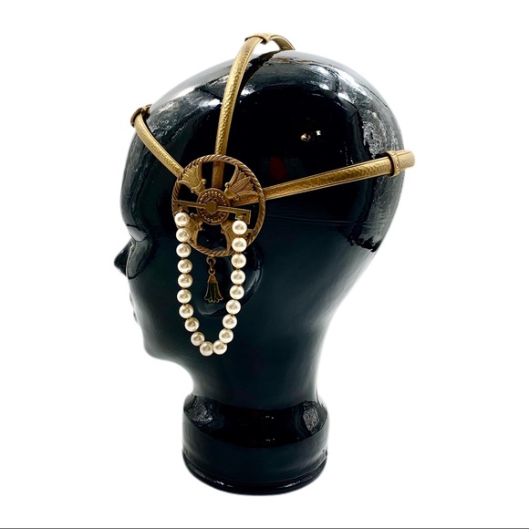 1920s Antique Egyptian Brass Flapper Headpiece - Picture 4 of 7